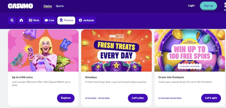 Casumo is one of the best UK online casinos not on GamStop.