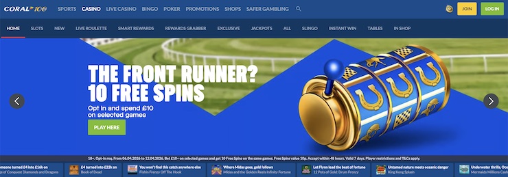 Coral Casino is one of the top UK online casinos in 2026.